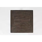 Tavolino quadrato in stile rustico, colore Marrone Barnwood/Bianco Vintage