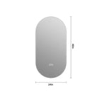 Specchio da Bagno Ovale a LED 48x24 Pollici Montaggio a Parete Anti-Appannamento Touch Screen
