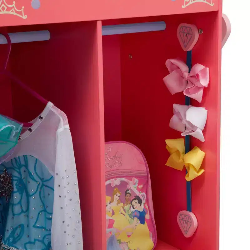 Armadio rosa per vestiti da travestimento per bambini con specchio – Monoposto