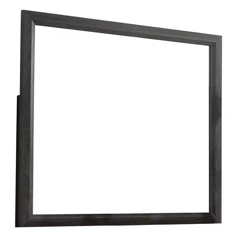 Specchio da Parete Rettangolare con Cornice in Legno Grigio
