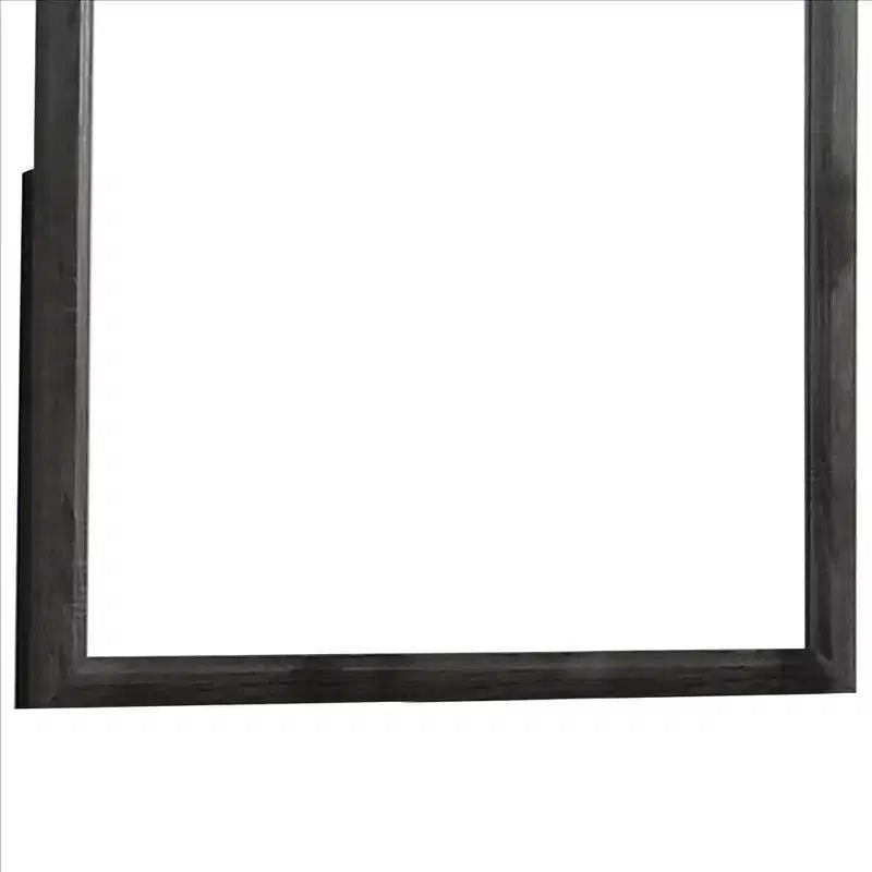 Specchio da Parete Rettangolare con Cornice in Legno Grigio