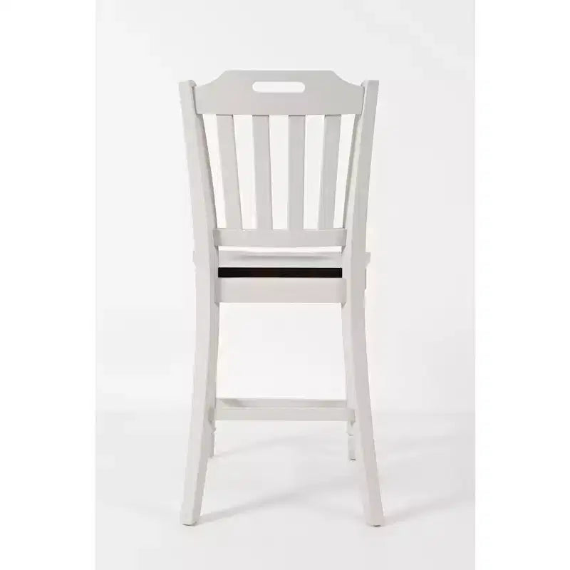 Sgabello da bar ad altezza bancone senza braccioli, grigio tenue e marrone - 1 posto, set da 2