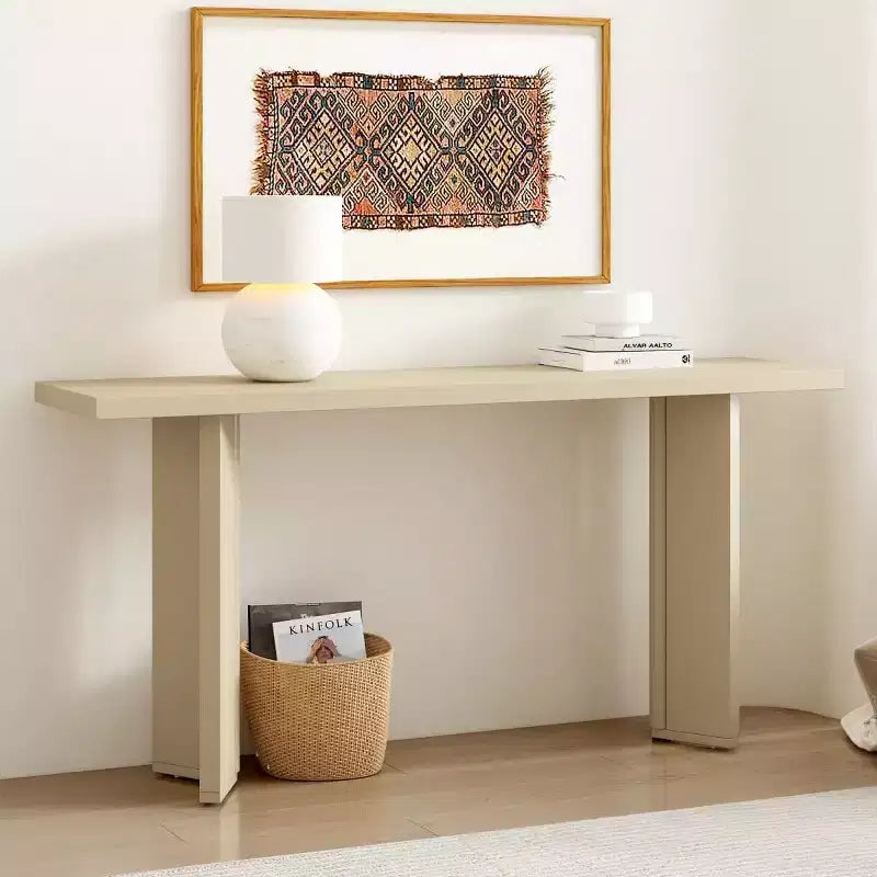 Consolle – Beige / Nero / Naturale, Gambe Geometriche, Ingresso & Corridoio