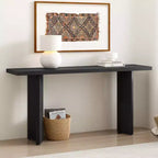 Consolle – Beige / Nero / Naturale, Gambe Geometriche, Ingresso & Corridoio