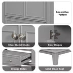 Base per mobile da bagno autoportante da 30" senza lavello – Nero / Grigio / Verde / Bianco, Singolo, con cassetto e ante a battente
