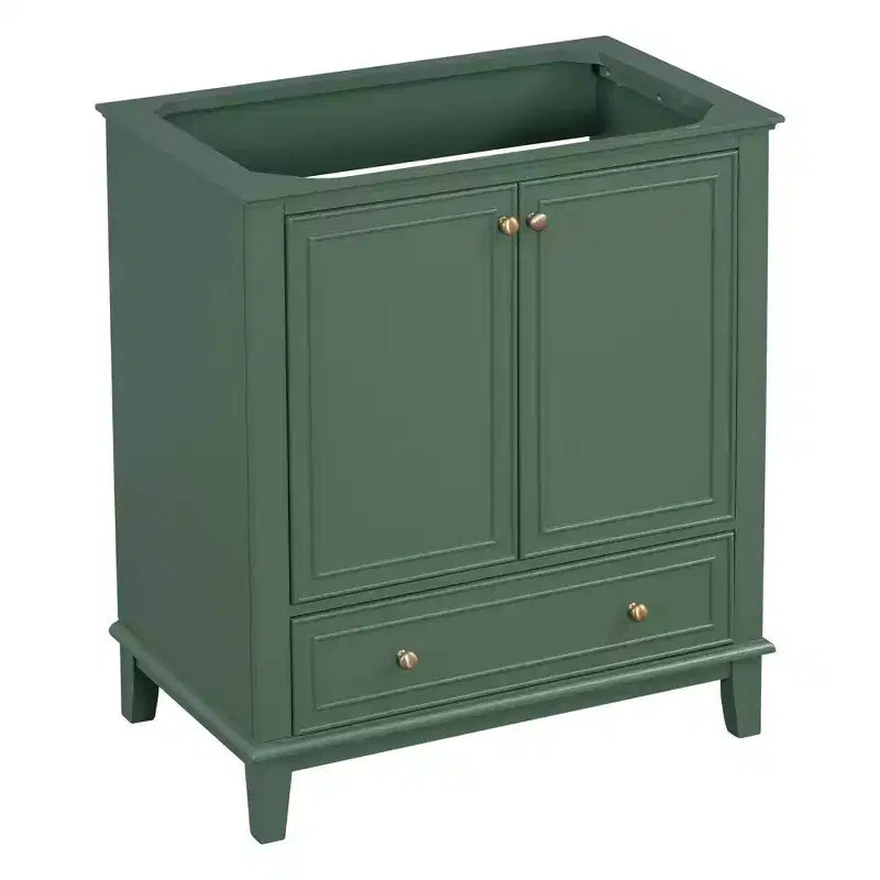 Base per mobile da bagno autoportante da 30" senza lavello – Nero / Grigio / Verde / Bianco, Singolo, con cassetto e ante a battente