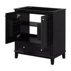 Base per mobile da bagno autoportante da 30" senza lavello – Nero / Grigio / Verde / Bianco, Singolo, con cassetto e ante a battente