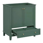 Base per mobile da bagno autoportante da 30" senza lavello – Nero / Grigio / Verde / Bianco, Singolo, con cassetto e ante a battente