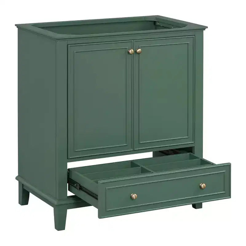 Base per mobile da bagno autoportante da 30" senza lavello – Nero / Grigio / Verde / Bianco, Singolo, con cassetto e ante a battente