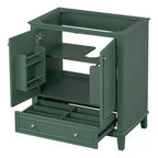 Base per mobile da bagno autoportante da 30" senza lavello – Nero / Grigio / Verde / Bianco, Singolo, con cassetto e ante a battente