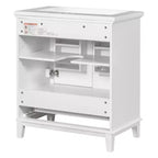 Base per mobile da bagno autoportante da 30" senza lavello – Nero / Grigio / Verde / Bianco, Singolo, con cassetto e ante a battente