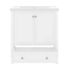 Base per mobile da bagno autoportante da 30" senza lavello – Nero / Grigio / Verde / Bianco, Singolo, con cassetto e ante a battente