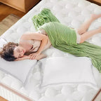 Materasso King Bianco, Rigidità Media, Memory Foam e Molle Insacchettate, Adatto a 2