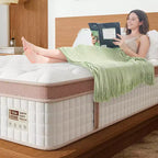 Materasso King Bianco, Rigidità Media, Memory Foam e Molle Insacchettate, Adatto a 2