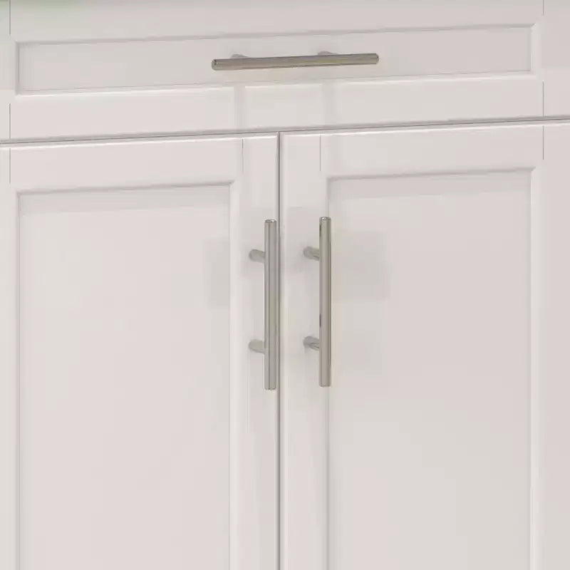Carrello Isola da Cucina con Ruote – Nero / Bianco Crema / Blu Scuro / Bianco | Piano in Acciaio Inox, Cassetto e Porta Spezie