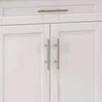 Carrello Isola da Cucina con Ruote – Nero / Bianco Crema / Blu Scuro / Bianco | Piano in Acciaio Inox, Cassetto e Porta Spezie