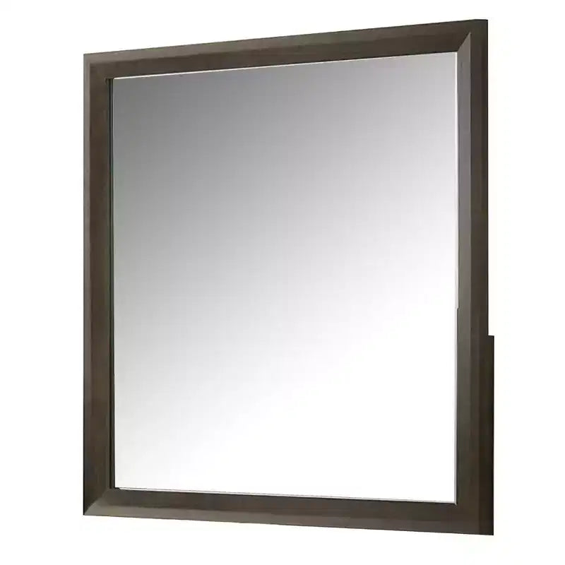 Specchio da comò Royal Hampton, vetro bisellato, cornice in legno marrone scuro, 44x45