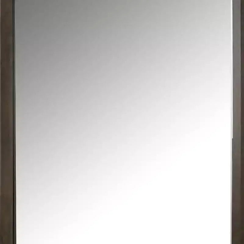 Specchio da comò Royal Hampton, vetro bisellato, cornice in legno marrone scuro, 44x45