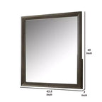 Specchio da comò Royal Hampton, vetro bisellato, cornice in legno marrone scuro, 44x45