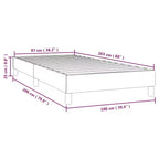 Struttura letto a piattaforma in tessuto grigio scuro, Twin XL, Letto singolo