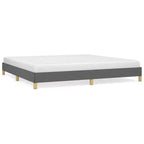 Struttura letto king-size con piattaforma grigio scuro, per 2 persone, senza testiera