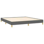 Struttura letto king-size con piattaforma grigio scuro, per 2 persone, senza testiera