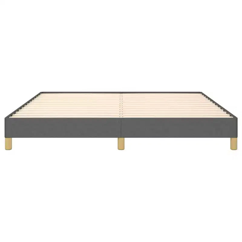 Struttura letto king-size con piattaforma grigio scuro, per 2 persone, senza testiera