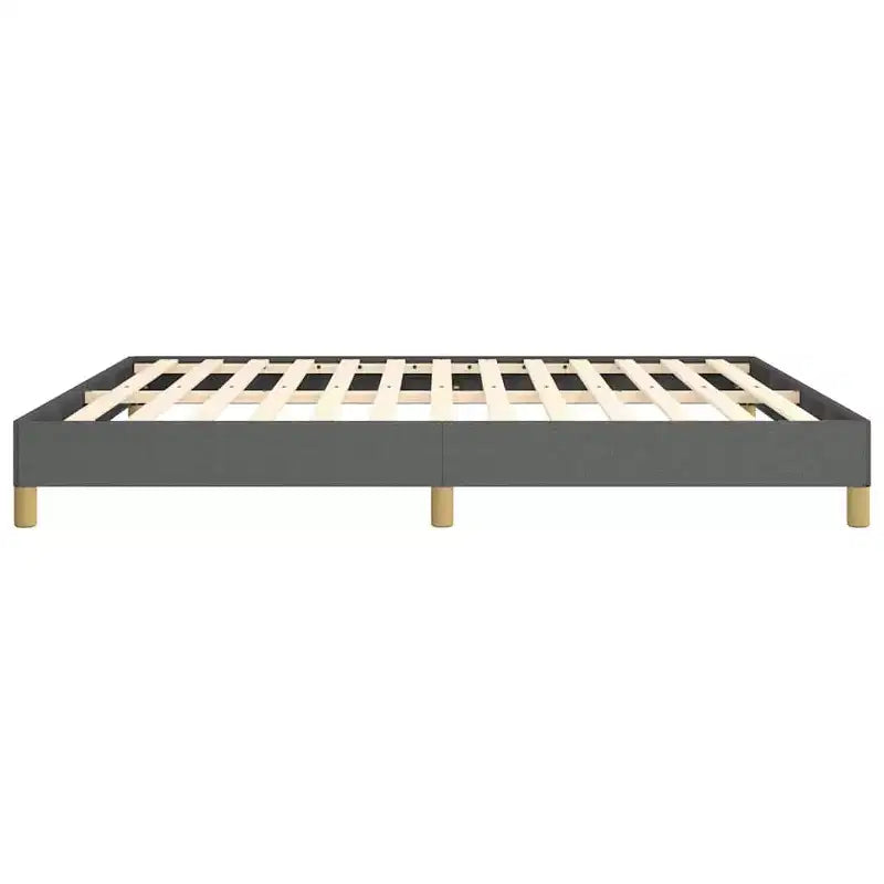 Struttura letto king-size con piattaforma grigio scuro, per 2 persone, senza testiera