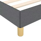 Struttura letto king-size con piattaforma grigio scuro, per 2 persone, senza testiera