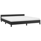 Struttura letto a piattaforma imbottita in ecopelle nera, California King, 2 persone