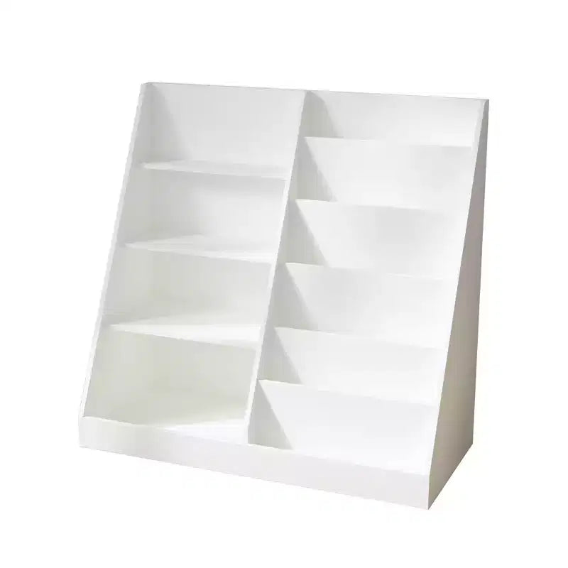 Libreria bianca per bambini e organizer per giocattoli con 3 ripiani aperti
