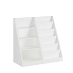 Libreria bianca per bambini e organizer per giocattoli con 3 ripiani aperti