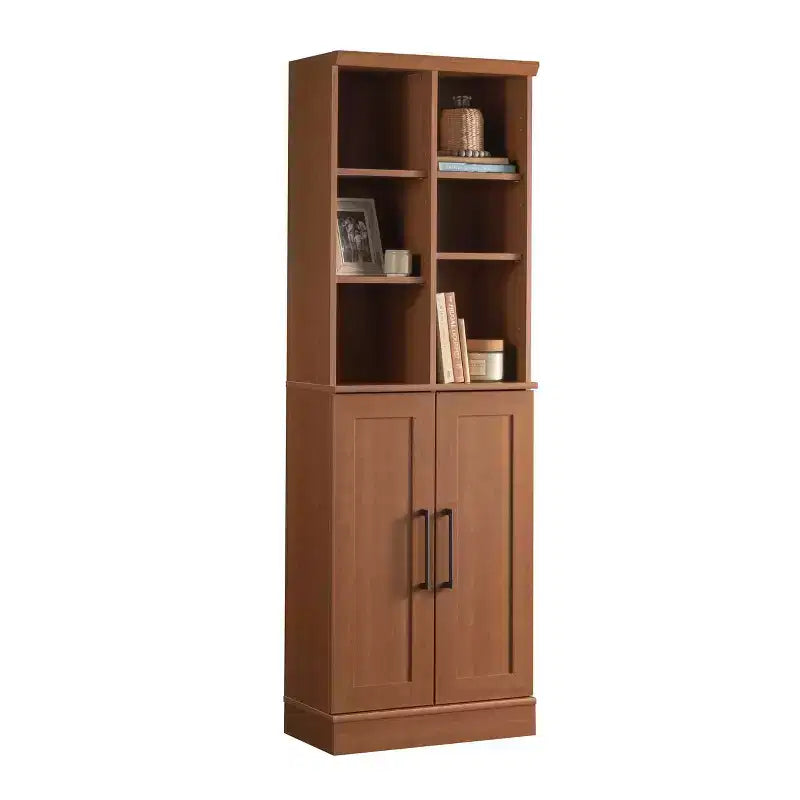 Mobile Contenitore in Legno Marrone con Ripiani Regolabili e 2 Ante