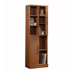 Mobile Contenitore in Legno Marrone con Ripiani Regolabili e 2 Ante