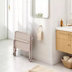 Scrivania Pieghevole Regolabile in Altezza con Ruote, Rosa/Beige, 1 Posto