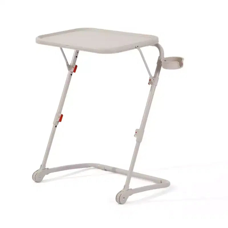 Scrivania Pieghevole Regolabile in Altezza con Ruote, Rosa/Beige, 1 Posto