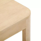 Tavolino rettangolare in legno massello di pino beige